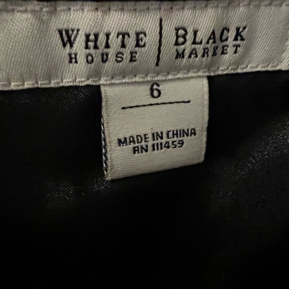 White House Black Market strapless Black ribbon fit and flare dress. Size:6 - Picture 3 of 4